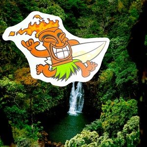 TIKI MAN Hawaii Aloha State Ohana Shaka Travel 808 Samoan Love Single Sticker